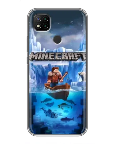 Чохол для Xiaomi Redmi 9c з картинкою «Minecraft льодянийсвіт»