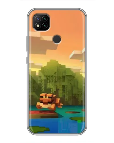 Чохол для Xiaomi Redmi 9c з картинкою «Майнкрафт захід сонця»