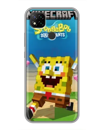 Чехол для Xiaomi Redmi 9c с картинкой «Губка Боб Minecraft» Чехол для Xiaomi Redmi 9c с картинкой «Губка Боб Minecraft»