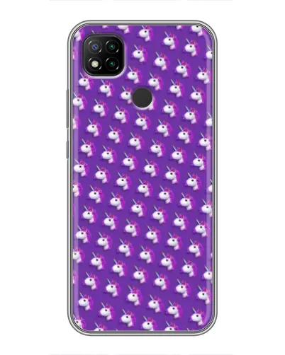 Чехол для Xiaomi Redmi 9c с картинкой «Единороги на фиолетовом»