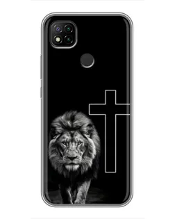 Чохол для Xiaomi Redmi 9c з картинкою «Лев та Хрест»