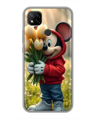 Чохол для Xiaomi Redmi 9c з картинкою «Міккі з тюльпанами» Чохол для Xiaomi Redmi 9c з картинкою «Міккі з тюльпанами»