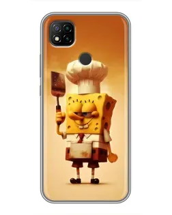 Чохол для Xiaomi Redmi 9c з картинкою «Губка Боб кухар»