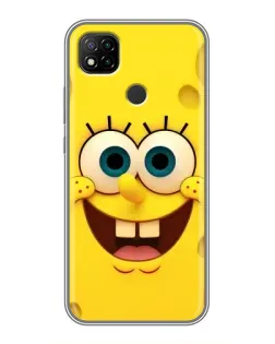 Чохол для Xiaomi Redmi 9c з картинкою «Губка Боб посмішка»