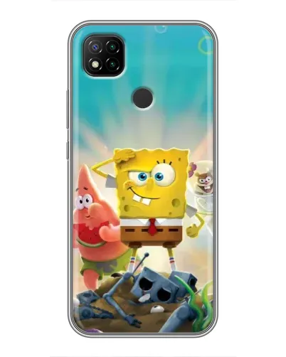 Чохол для Xiaomi Redmi 9c з картинкою «Спанч Боб переможець»