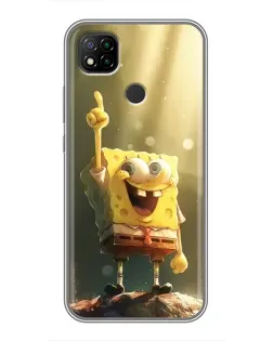 Чохол для Xiaomi Redmi 9c з картинкою «Сяючий Спанч Боб»