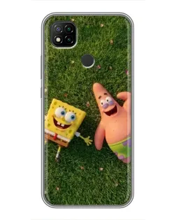 Чехол для Xiaomi Redmi 9c с картинкой «Друзья на лужайке»