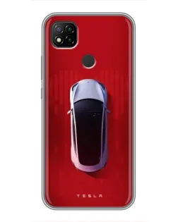 Чохол для Xiaomi Redmi 9c з картинкою «Tesla Top View»