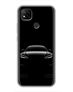 Чохол для Xiaomi Redmi 9c з картинкою «Силует Tesla Night»