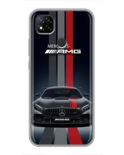 Чохол для Xiaomi Redmi 9c з картинкою «Mercedes — білий карбон» Чохол для Xiaomi Redmi 9c з картинкою «Mercedes — білий карбон»