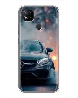 Чохол для Xiaomi Redmi 9c з картинкою «Mercedes — нічне місто»