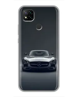 Чохол для Xiaomi Redmi 9c з картинкою «Mercedes на чорному»