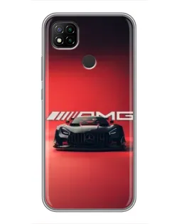 Чохол для Xiaomi Redmi 9c з картинкою «Mercedes AMG — червона лінія»