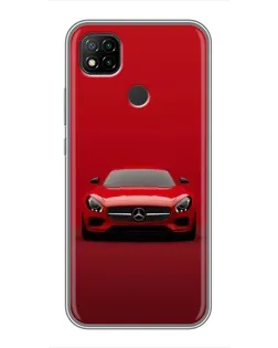 Чохол для Xiaomi Redmi 9c з картинкою «Червоний Mercedes AMG»