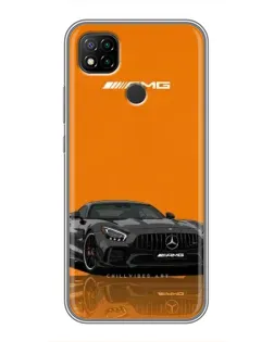 Чохол для Xiaomi Redmi 9c з картинкою «Помаранчевий Mercedes AMG»