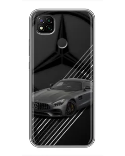 Чохол для Xiaomi Redmi 9c з картинкою «Mercedes AMG — графіка»