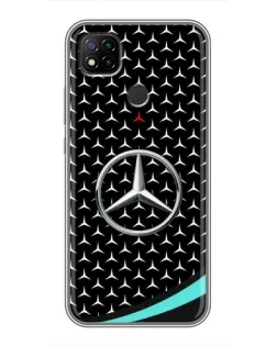 Чохол для Xiaomi Redmi 9c з картинкою «Mercedes — бірюзовий акцент»