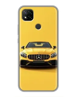 Чохол для Xiaomi Redmi 9c з картинкою «Жовтий Mercedes GT»