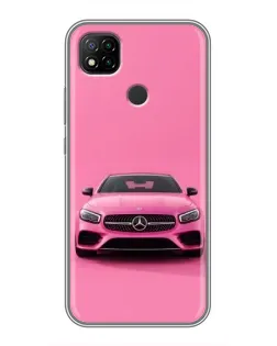 Чехол для Xiaomi Redmi 9c с картинкой «Розовый Mercedes AMG»