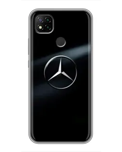 Чехол для Xiaomi Redmi 9c с картинкой «Mercedes на металле»