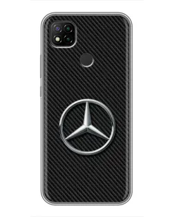 Чехол для Xiaomi Redmi 9c с картинкой «Карбоновый Mercedes стиль»