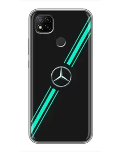 Чехол для Xiaomi Redmi 9c с картинкой «Спортивные линии Mercedes»