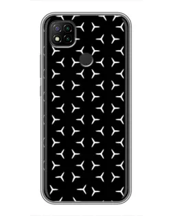 Чехол для Xiaomi Redmi 9c с картинкой «Mercedes паттерн звезд»