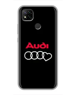 Чохол для Xiaomi Redmi 9c з картинкою «Логотип Audi Heart»