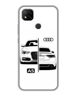 Чохол для Xiaomi Redmi 9c з картинкою «Audi — контрастний дизайн»