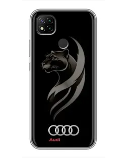 Чохол для Xiaomi Redmi 9c з картинкою «Графіка — пантера та Audi»
