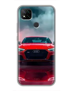 Чохол для Xiaomi Redmi 9c з картинкою «Audi RS — червоний стиль»