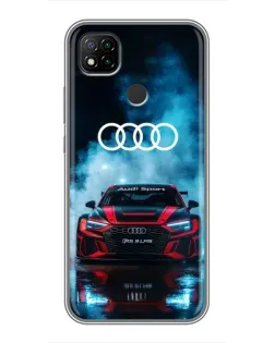 Чохол для Xiaomi Redmi 9c з картинкою «Audi Sport — неон»