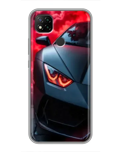 Чохол для Xiaomi Redmi 9c з картинкою «Lamborghini червоне сяйво»