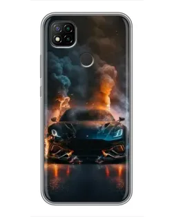 Чохол для Xiaomi Redmi 9c з картинкою «Lamborghini димна естетика»