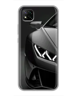 Чохол для Xiaomi Redmi 9c з картинкою «Lamborghini фари деталізація»