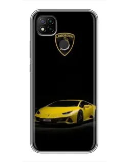 Чохол для Xiaomi Redmi 9c з картинкою «Lamborghini жовтий акцент»