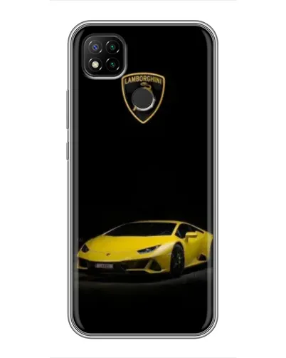 Чохол для Xiaomi Redmi 9c з картинкою «Lamborghini жовтий акцент»