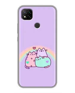 Чохол для Xiaomi Redmi 9c з картинкою «Веселкові Пушини»