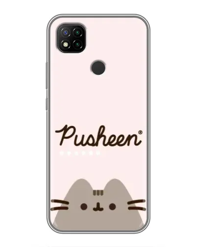 Чохол для Xiaomi Redmi 9c з картинкою «Pusheen логотип»