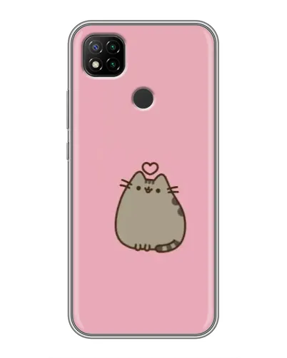 Чохол для Xiaomi Redmi 9c з картинкою «Pusheen серце»