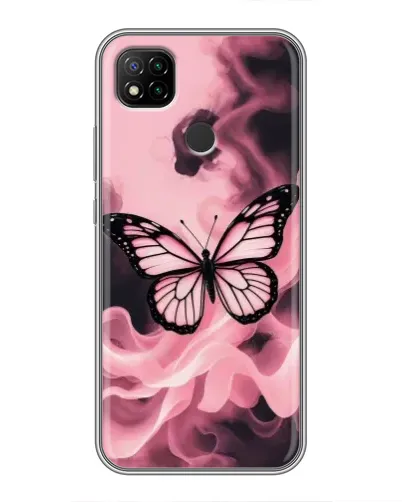 Чохол для Xiaomi Redmi 9c з картинкою «Метелик у диму»