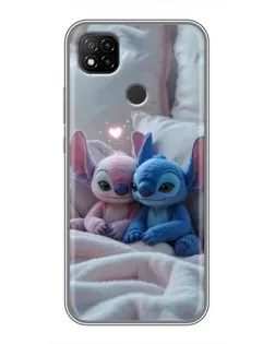 Чехол для Xiaomi Redmi 9c с картинкой «Плюшевые Стич Ангел»