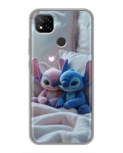 Чехол для Xiaomi Redmi 9c с картинкой «Плюшевые Стич Ангел»