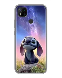Чехол для Xiaomi Redmi 9c с картинкой «Стич на рассвете»