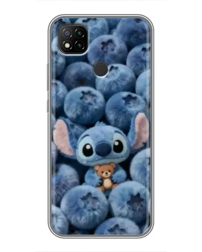 Чехол для Xiaomi Redmi 9c с картинкой «Стич и голубика»