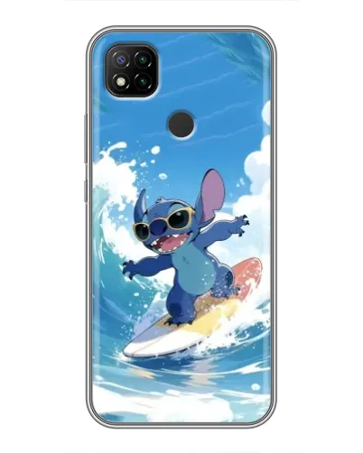 Чехол для Xiaomi Redmi 9c с картинкой «Стич на волне»