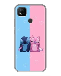 Чехол для Xiaomi Redmi 9c с картинкой «Stitch и Angel Love»