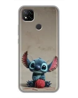 Чехол для Xiaomi Redmi 9c с картинкой «Стич на коричневом фоне»