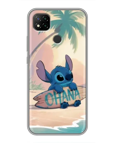 Чехол для Xiaomi Redmi 9c с картинкой «Стич на серфе»