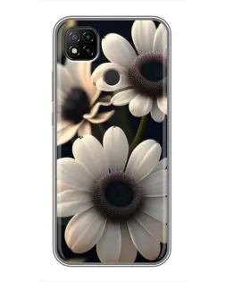 Чохол для Xiaomi Redmi 9c з картинкою «Білі маргаритки макро»